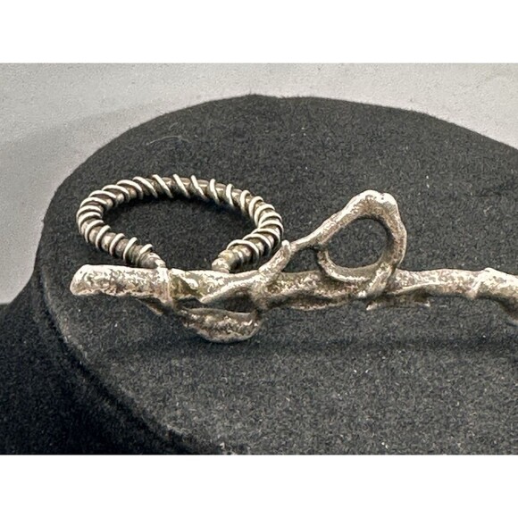 Artisan Handmade Womens Bar Ring 6 Sterling Silver Ethiopian Opal Unique - Picture 7 of 16